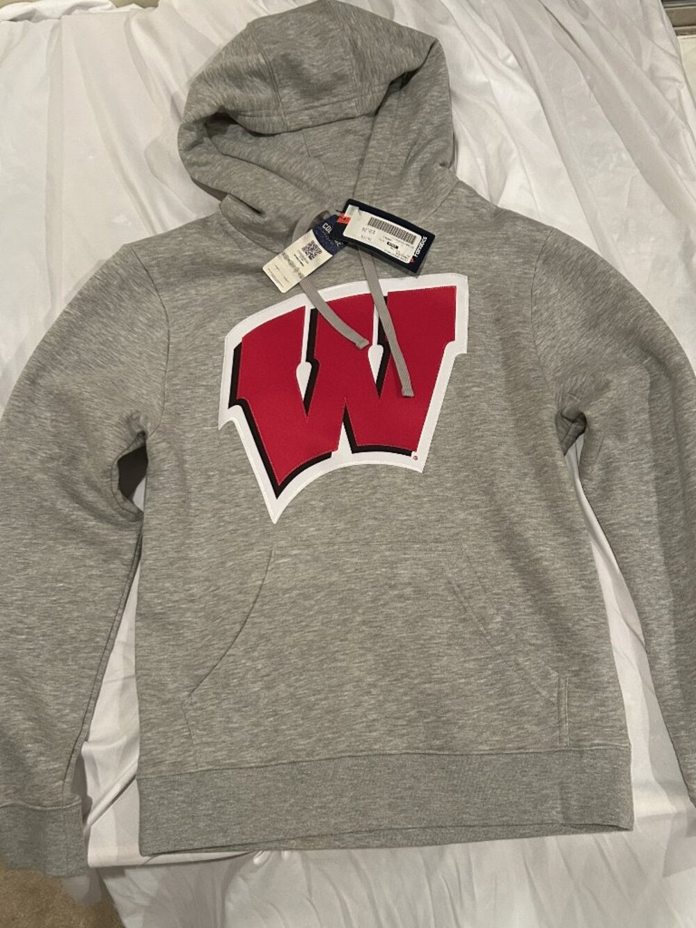 Fanatics Gray Wisconsin Badgers Hoodie size Men's S